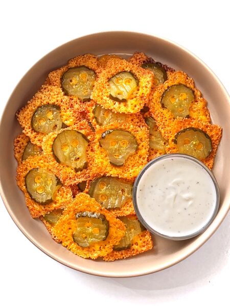 Crispy Pickle Cheese Chips