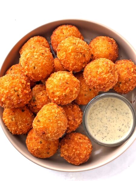 Crispy Buffalo Chicken Potato Balls