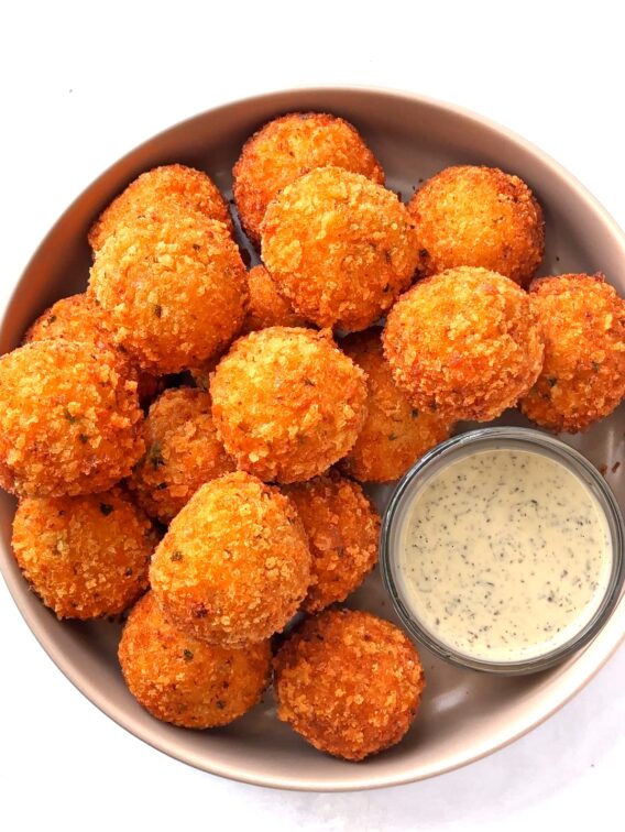 Crispy Buffalo Chicken Potato Balls
