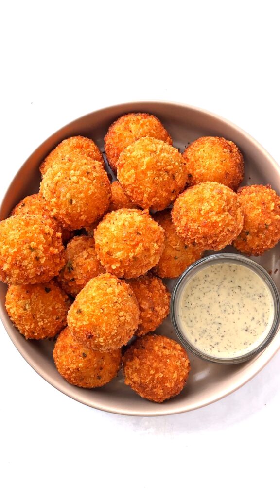 Crispy Buffalo Chicken Potato Balls