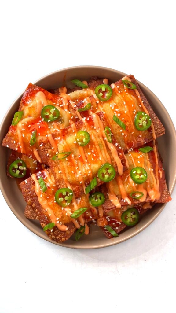 Crispy Crab Rangoon Nachos